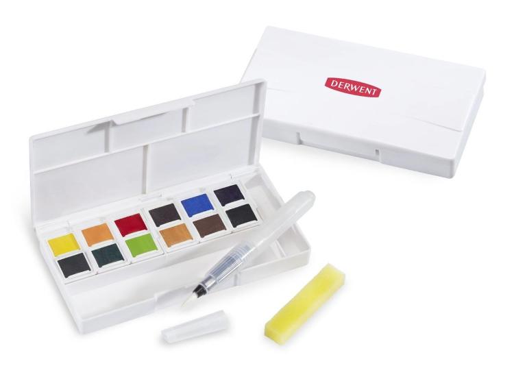 Набор красок на чернильной основе Inktense 12 кювет в пласт.упак. — PalitraMastera