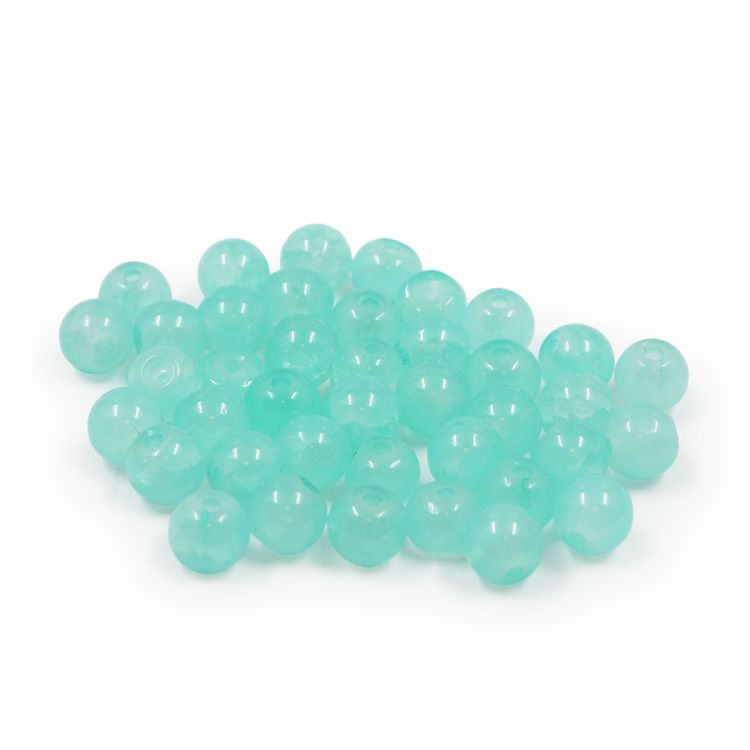 1301131 Бусины стеклянные 'Нефритовое кракле' 6мм, упак/59шт., Astra&amp;Craft (2 бирюза) — PalitraMastera