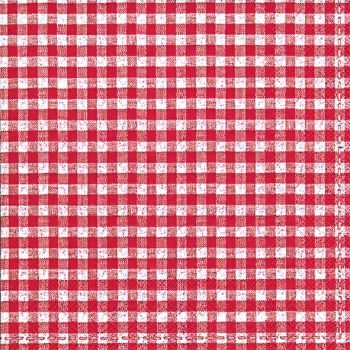 Салфетки бумажные для декупажа, 33х33 см, "Мелкая клетка, красный", упаковка 20 шт. фото 1 &mdash; PalitraMastera