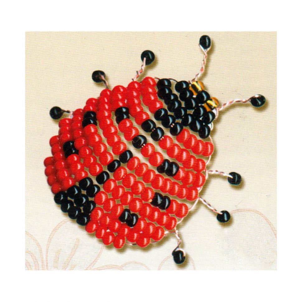 Б055 Набор для бисероплетения Риолис'Божья коровка'3*2,5см фото 1 — PalitraMastera