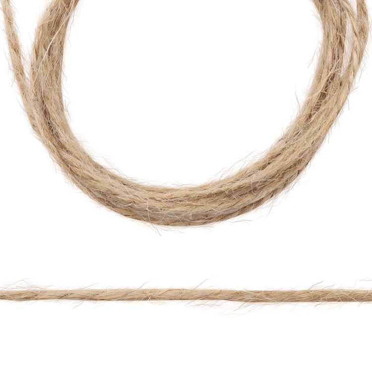 70470 Шпагат джутовый 2-х ниточный 1120 текс, кач. СВ, 1,12 мм*98 м, 110 гр, цв. натуральный — PalitraMastera