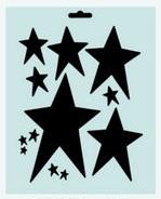 Трафарет пластиковый, 25,5х20,5см, звезды--- фото 1 &mdash; PalitraMastera