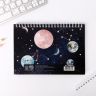 Скетчбук в твердой обложке на гребне Space sketch А5, 80 л, 100 г/м фото 3 — PalitraMastera
