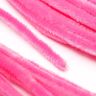 Синельная проволока с ворсом для поделок и декора набор 50 шт., размер 1 шт. — 30*0.6 см, цвет розовый фото 1 &mdash; PalitraMastera