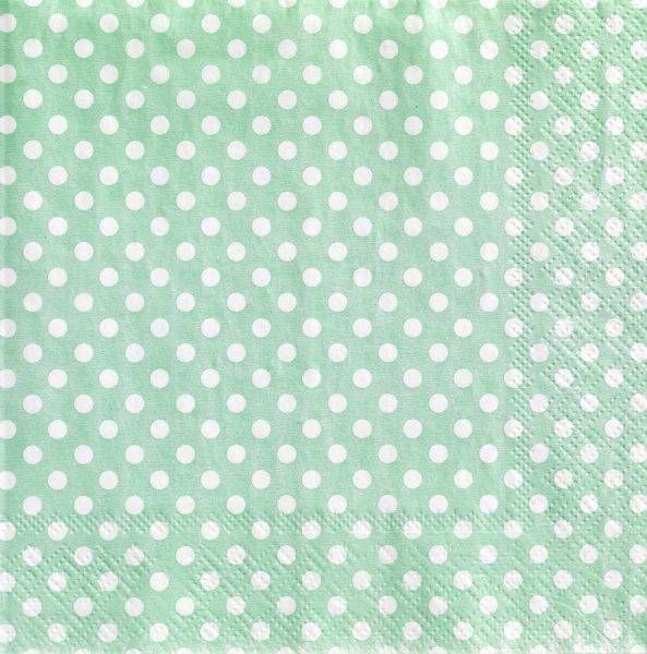 Салфетка для декупажа 33*33см*1шт ЗЕЛЕНЫЕ В ГОРОШЕК 480369 Tilda фото 1 — PalitraMastera