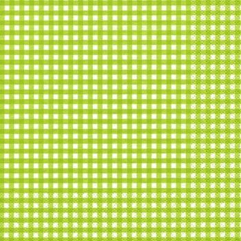 Салфетки бумажные для декупажа, 33х33 см, &quot;Мелкая клетка, лаймовый&quot;, упаковка 20 шт. — PalitraMastera