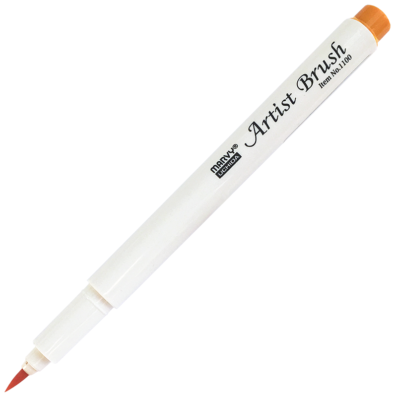 Маркер-кисть, акварельные чернила на водной основе Brilliant Yellow MAR1100/43 /Marvy фото 1 — PalitraMastera