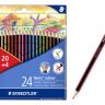 Карандаши цветные STAEDTLER "Wopex Noris Color 185" 24 цв. (20 шт.+4 шт.), шестигранные фото 1 — PalitraMastera