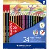 Карандаши цветные STAEDTLER "Wopex Noris Color 185" 24 цв. (20 шт.+4 шт.), шестигранные фото 2 — PalitraMastera