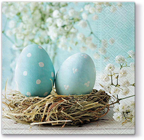 Салфетки трехслойные для декупажа, коллекция "Lunch" PAW Decor Collection "Бирюзовая Пасха"" фото 1 — PalitraMastera