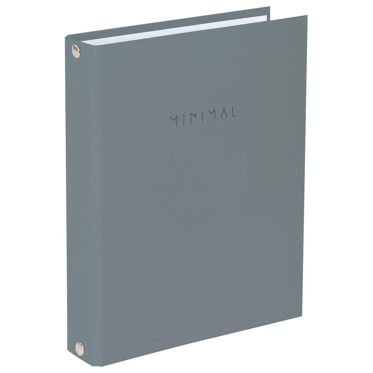 Тетрадь на кольцах А5 175х215мм, 120л, твердый картон, клетка, BRAUBERG Minimal grey, 404996 &mdash; PalitraMastera