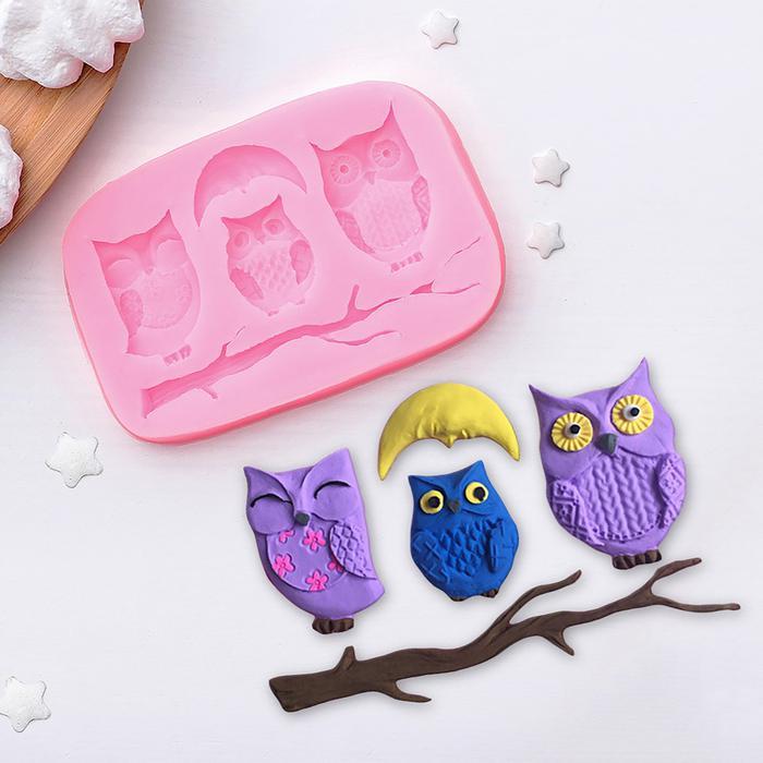 Молд 10х7х1,1 см &quot;Совы&quot; — PalitraMastera