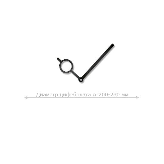 Комплект стрелок (часовая и минутная) 61-90 мм 320 LZ черный — PalitraMastera