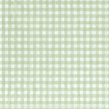 Салфетки бумажные для декупажа, 33х33 см, "Мелкая клетка, льняной", упаковка 20 шт. фото 1 — PalitraMastera