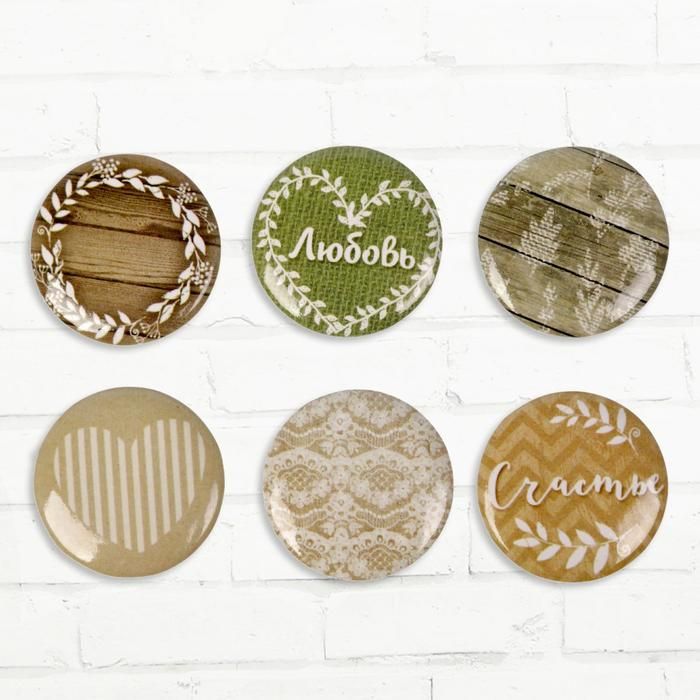 Набор топсов (фишек) для скрапбукинга &quot;Rustic Wedding&quot;, 9 х 9,5 см  1741003 — PalitraMastera