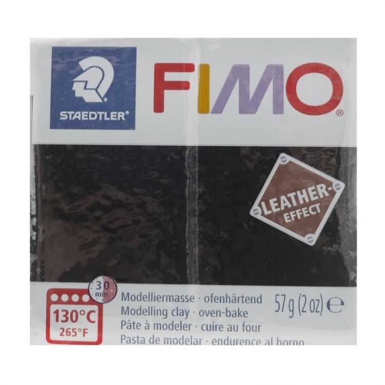 STAEDTLER Fimo leather-effect, 57 г, чёрный — PalitraMastera