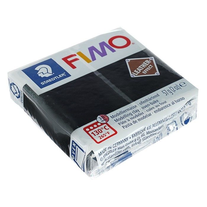 STAEDTLER Fimo leather-effect, 57 г, чёрный — PalitraMastera