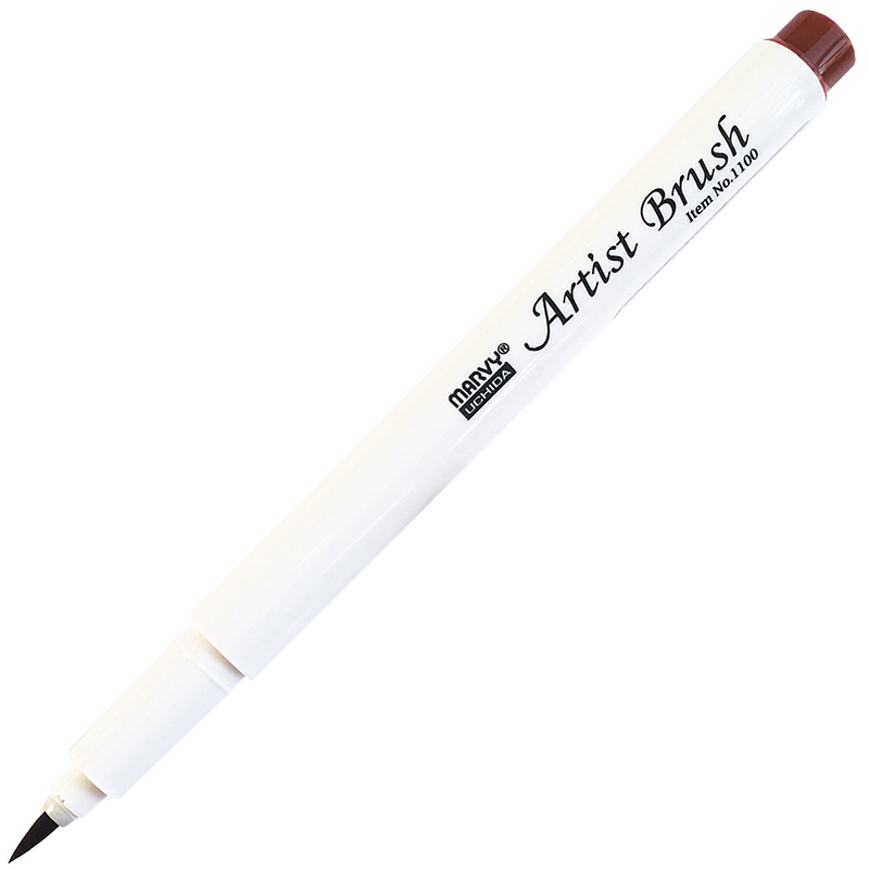 Маркер-кисть, акварельные чернила на водной основе Brown MAR1100/6 /Marvy фото 1 — PalitraMastera