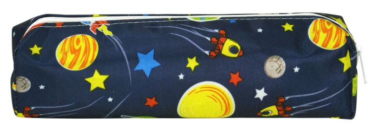 Пенал-тубус 1 отд. сред. прямоуг. Creativiki КОСМОС 195х45х45 мм ПВХ молния — PalitraMastera