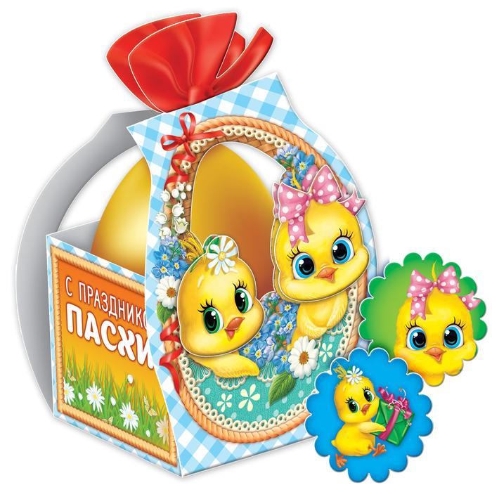 Набор для создания пасхальной открытки "С праздником Пасхи" + стразы, лента  1529794 фото 1 — PalitraMastera