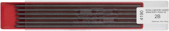 Стержни для цангового карандаша, 2 мм, 2В, 12 шт./уп. KOH-I-NOOR, 4190/2B — PalitraMastera