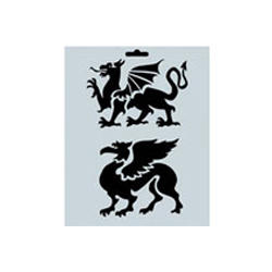 Трафарет пластиковый, 25,5х20,5см, драконы--- &mdash; PalitraMastera