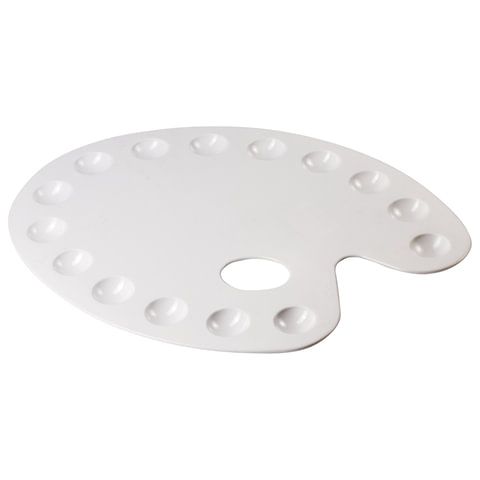 Палитра для рисования СТАММ пластиковая, большая, 15 ячеек для красок, ПА45 — PalitraMastera