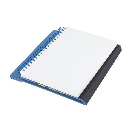 Скетчбук для акварели &quot;Ладога&quot;, синий, жесткая обложка, настольный, 300 г/м2, 17,5х25cм, 100% хлопок, 20 листов, среднее зерно — PalitraMastera