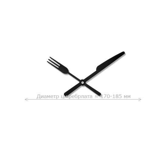 Комплект стрелок (часовая и минутная) 58-72 мм 3138 LZ черный &quot;время обедать&quot; — PalitraMastera