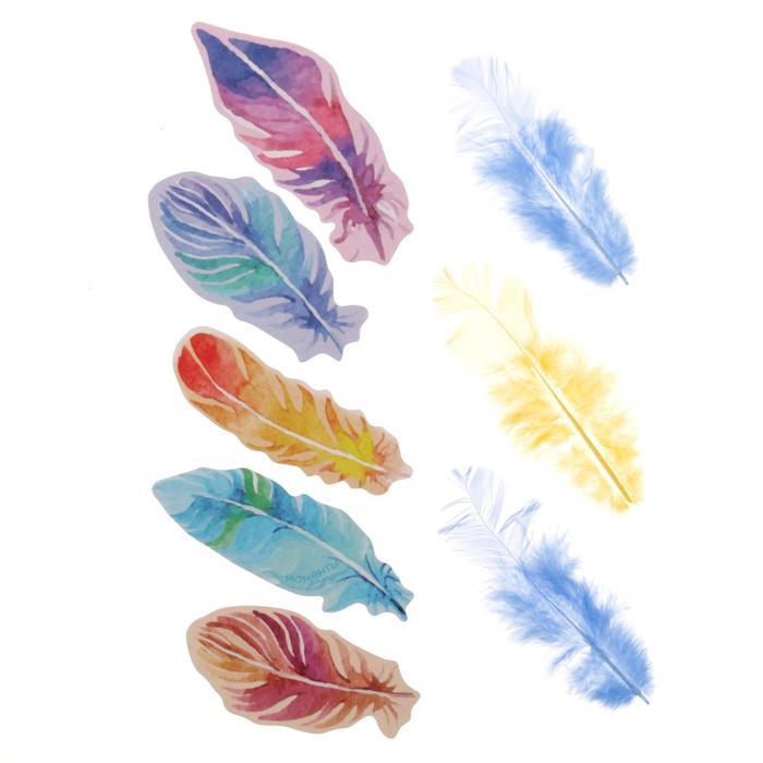Перышки для творчества &quot;Акварельные зарисовки&quot;, 9 х 12,5 см  1794750---- — PalitraMastera