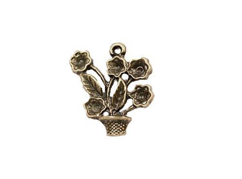 из набора металлических подвесок ГОРШОЧЕК С ЦВЕТАМИ 26*22мм, 1шт SCB 25013620 фото 1 — PalitraMastera