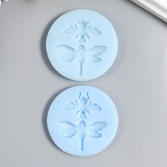 Молд &quot;Насекомые&quot; 6*6*0,8, силикон 20 Гр. Вес 8гр МИКС 7379176 — PalitraMastera