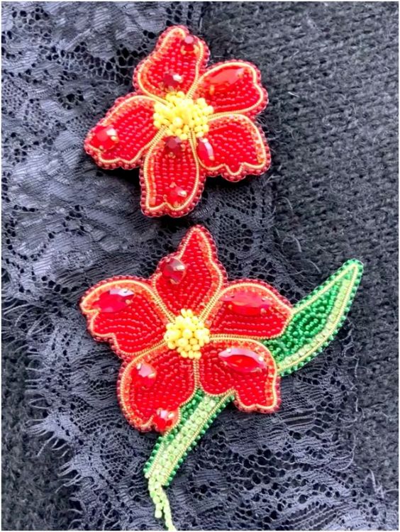 Сет из брошей (2)  «Аленький цветочек». — PalitraMastera