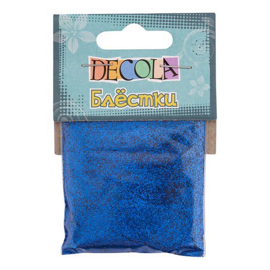 Блестки декоративные Декола, размер 0,3 мм, синий фото 1 — PalitraMastera