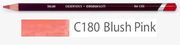 Цветной карандаш Coloursoft, мягкий, С180 розовый бледный, круглый корпус 8 мм, грифель - 4 мм. фото 1 — PalitraMastera
