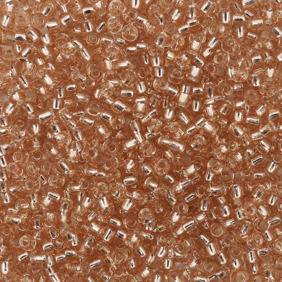 Бисер Astra&Craft 11/0, 20г (39А бежевый/прозрачный с серебрист. центром) фото 1 — PalitraMastera