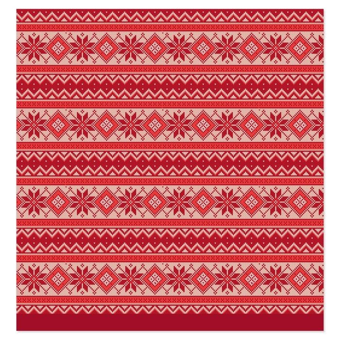 Бумага для скрапбукинга «Новогодний орнамент», 30,5 * 30,5 см, 180 г/м — PalitraMastera