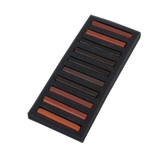 Ладога Набор сухих художественных графических материалов: сангина сепия ассорти цветов 10 мелков — PalitraMastera