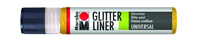 Marabu Контур с блестками Glitter-Liner, 25 мл, желтый — PalitraMastera