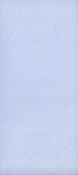 Контурные наклейки &quot;Большие цифры&quot;, лист 10x24,5 см, цвет голубой — PalitraMastera