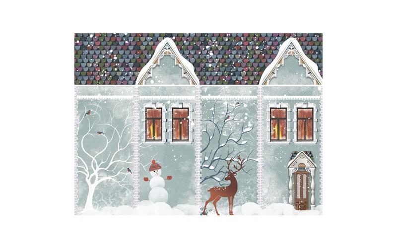 Рисовая бумага для декупажа "Craft Premier", А4, 25г/м, "Снежный домик" CP09446-1 фото 1 — PalitraMastera