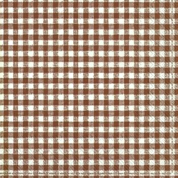 Салфетки бумажные для декупажа, 33х33 см, "Мелкая клетка, светлый коричневый", упаковка 20 шт. фото 1 — PalitraMastera