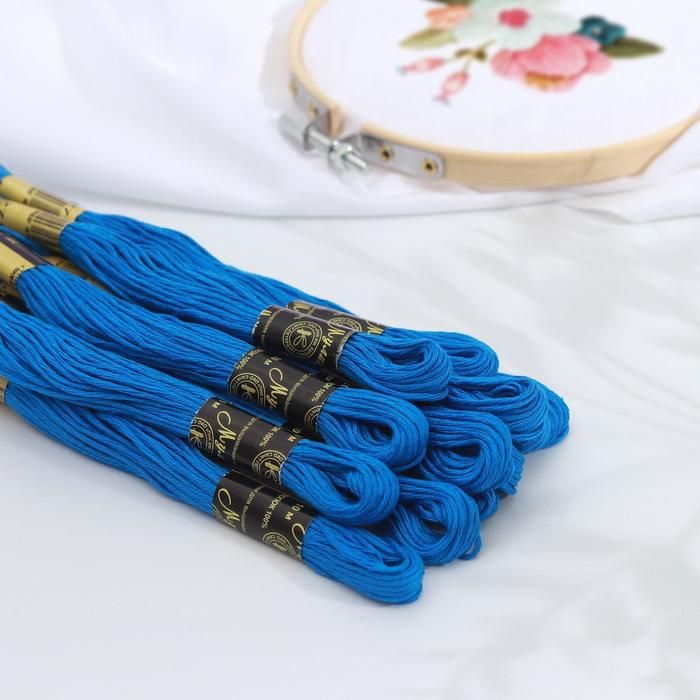 Нитки мулине, 10 ± 1 м, цвет светло-синий №2712 — PalitraMastera