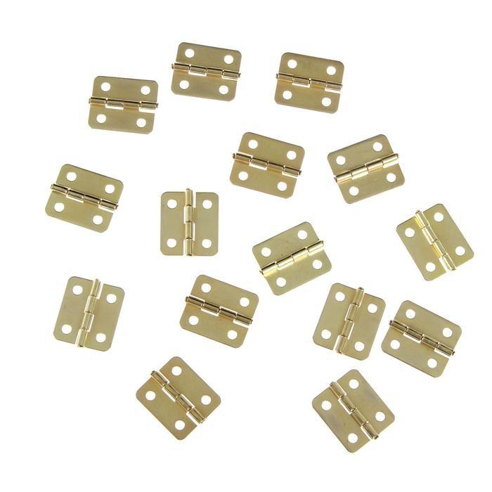 Петля для шкатулки металл с закругленными углами (набор 15 шт) 1,7х1,9 см 1933778 &mdash; PalitraMastera