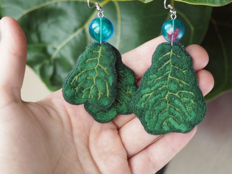 Серьги- вышивка — PalitraMastera