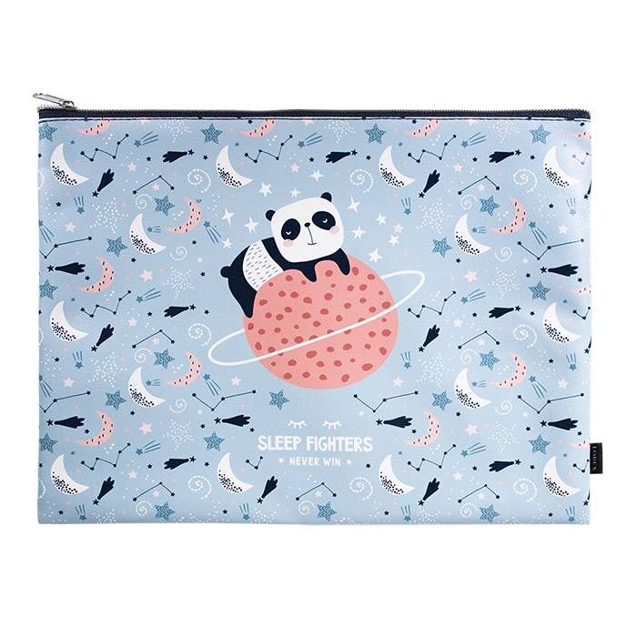Папка 1 отд. А4 SLEEP FIGHTERS 330х260 мм молния ПВХ — PalitraMastera