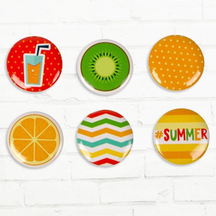 Набор топсов (фишек) для скрапбукинга &quot;Summer time&quot;, 9 х 9,5 см  1741004 — PalitraMastera