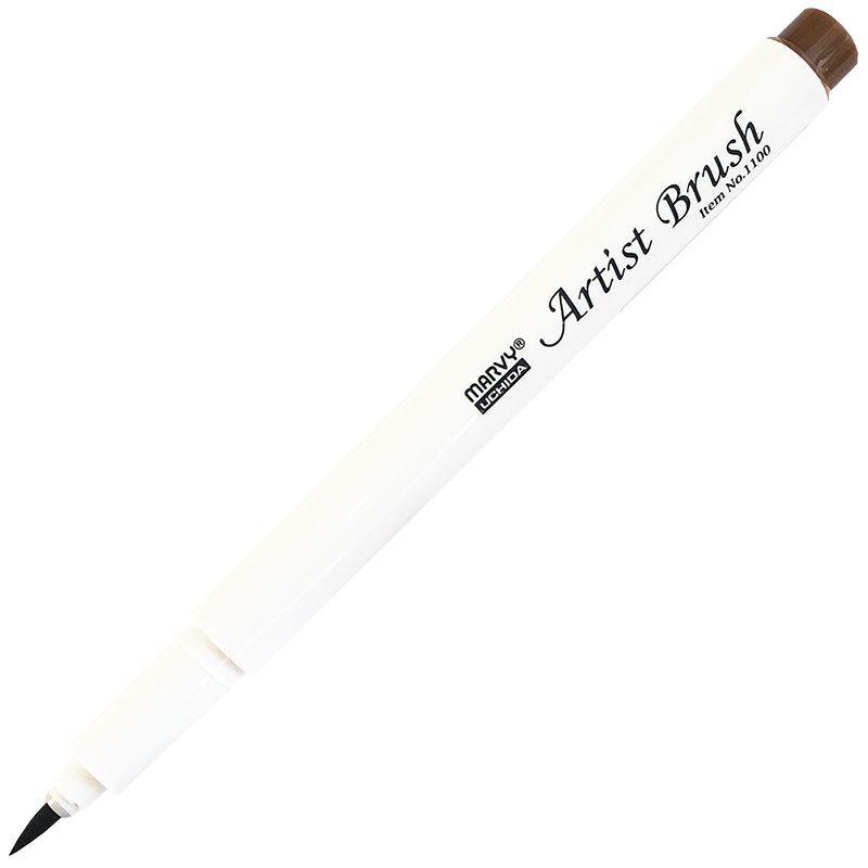 Маркер-кисть, акварельные чернила на водной основе Burnt Umber MAR1100/54 /Marvy фото 1 &mdash; PalitraMastera