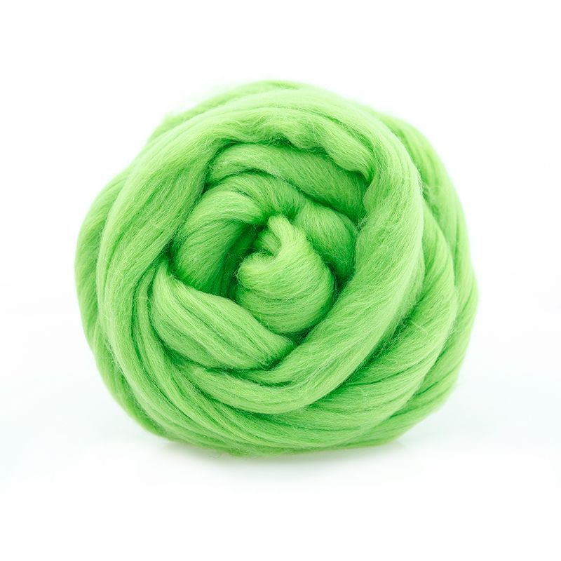 Полутонкая шерсть 100%  киви 117, 50 гр для валяния фото 1 &mdash; PalitraMastera
