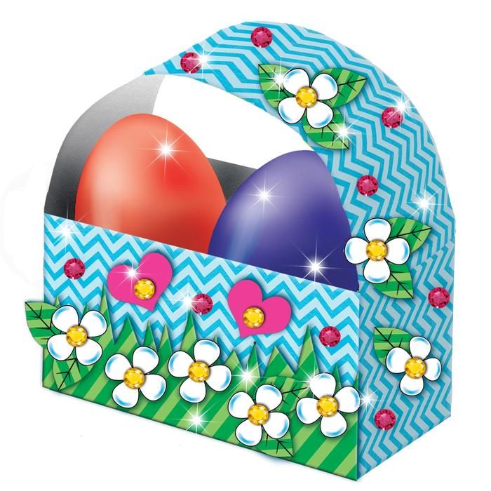 Набор для создания пасхального украшения "Корзиночка" + стразы  1534076 фото 1 — PalitraMastera